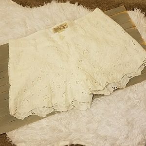 Lucky Brand white lace shorts